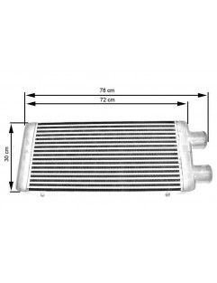 Intercooler TurboWorks 600x300x76 3 "ensidig