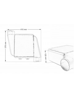 TurboWorks water intercooler 250x220x115 3.5 "2x90st flip