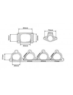 Exhaust manifold HONDA CIVIC D - TURBO series