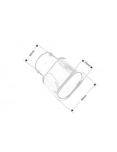 Ljuddämpare 90x70mm, ingång 63mm