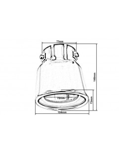 Ljuddämpare 104x73mm ingång 75mm Honda CRV