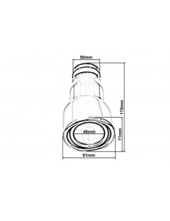 Muffler end 81x71mm input 50mm VW Polo