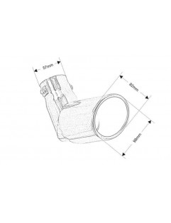 Ljuddämpare 98x82mm ingång 57mm VW Passat