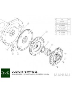 Koło zamachowe do konwersji BMW M62 - BMW M57N HGD JGA - 240mm / 9.45"