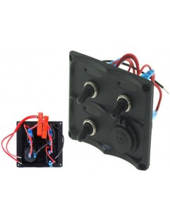 Switch panel 12V SPST / ON-OFFx3, 1xGZ, 2B 15A IP68