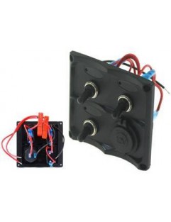 Switch panel 12V SPST / ON-OFFx3, 1xGZ, 2B 15A IP68