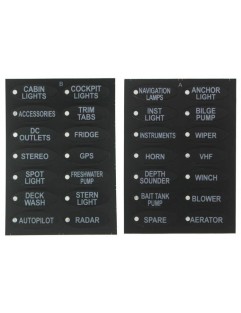 Switch panel 12V SPST / ON-OFFx5, 2xUSB, 3B 15A IP68