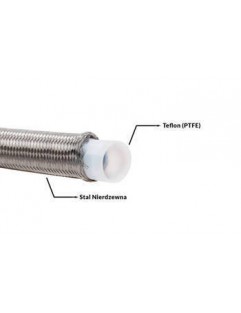 AN10 14 mm PTFE kabel med stålfletning