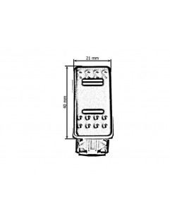 ON-OFF-ON 4PIN switch Hvid