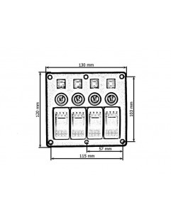 ON-OFF switchx4, BA 2x5A 1x10A 1x15A