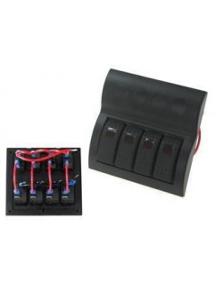 Switches 12 / 24V IP68 ON-OFFx4, 4xB 2x5A 1x10A 1x15A