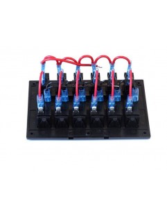 Switches 12 / 24V IP68 ON-OFFx6, 6xB 3x5A 2x10A 1x15A