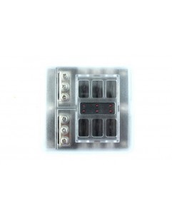 Fuse box, 6 circuit + ground