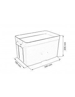 Battery box with accessories 325x185x200mm