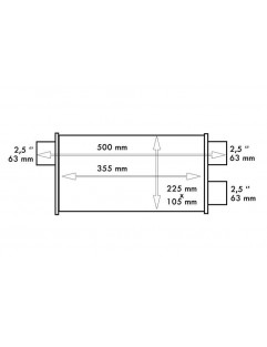 Bakre ljuddämpare 63,5 mm TurboWorks LT 409SS