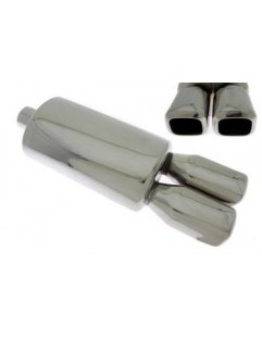 TurboWorks End Muffler 2x76x86mm, input 63.5mm