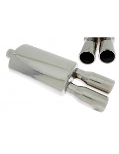 TurboWorks End Muffler 2x76mm, input 63,5mm