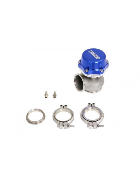 External Wastegate TurboWorks 50mm 0.5 Bar V-Band Blue