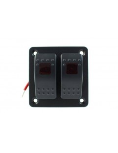 Panel Alu, On / Offx2 Red Switch