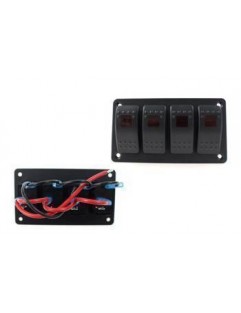 Panel ALU, ON / OFFX4 RED SWITCH