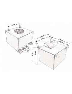 Zbiornik paliwa TurboWorks 20L Srebrny