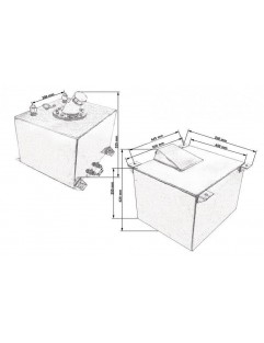 TurboWorks 60L Fuel Tank with fuel cap and sensor