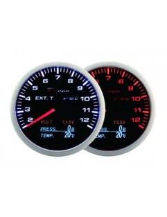 DEPO CLOCK WA 60mm - 4in1 Avgastemperatur, Volt, Oljepress, Temp