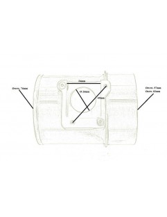 Flow meter adapter 80mm tube Subaru Impreza WRX