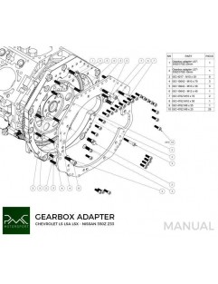 Adapter skrzyni biegów GM Chevrolet LS - Nissan 350Z Z33 370Z Z34