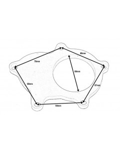 Downpipe flange T3 T04E T3 / T4 430 5 screws