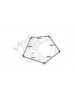 Nedrörsfläns T3 / T4 5 skruvar för 2,5 "V-band