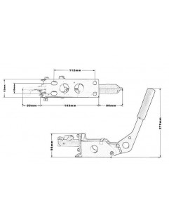 Hamulec ręczny hydrauliczny ProRacing Silver pion/poziom