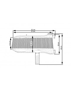 Intercooler TurboWorks 575x160x75 2.5 "one-sided