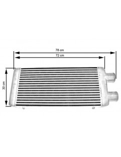 Intercooler TurboWorks 600x300x76 jednostronny