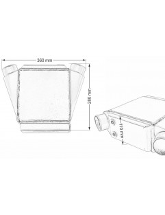 Intercooler wodny TurboWorks 220x210x110 2,5" 2x45st