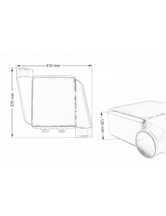 TurboWorks water intercooler 250x220x115 3.5 "2x90st flip