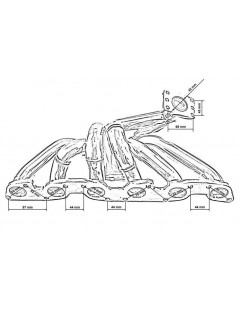 Udstødningsmanifold Nissan Skyline R32 R33 R34 RD26DETT