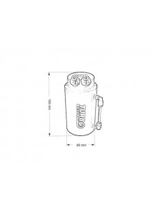 Olietank 0,7L 10 mm TurboWorks Sort