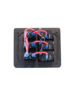 ALU switch panel, ON-OFFx3, BA 1x5A 1x10A 1x15A IP68