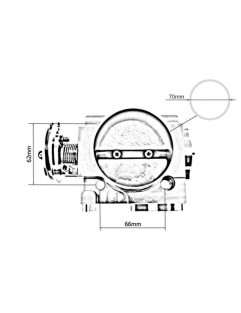 TurboWorks gasspjæld Subaru WRX STI EJ20 EJ25 GDA GDB 70mm