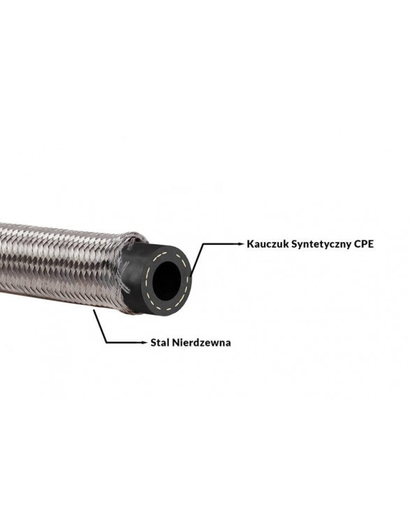 AN8 11 mm GUMMIKABEL med stålfletning