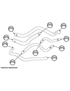 Silikoneslanger Honda Civic B16 B18 EK9 EG9 92-95 TurboWorks Water