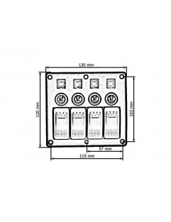 ON-OFF switchx4, BA 2x5A 1x10A 1x15A