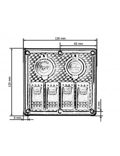 ON-OFF switchx5, 1xZ, 2xUSB 3.1A, 2xB 15A Blue