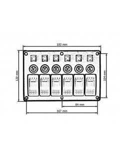 ON-OFF switchx6, BA 3x5A 2x10A 1x15A