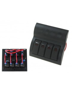 Switches 12 / 24V IP68 ON-OFFx4, 4xB 2x5A 1x10A 1x15A