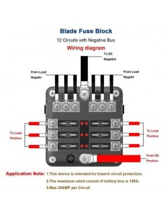 Fuse box, 6 circuit + ground