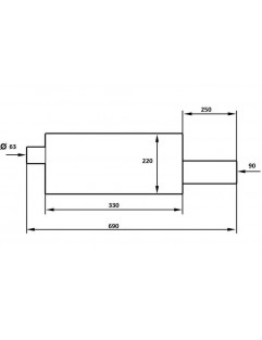 Tłumik Końcowy TurboWorks 90mm wejście 63,5mm