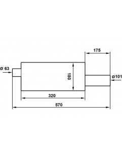 Tłumik Końcowy TurboWorks 100mm wejście 63,5mm