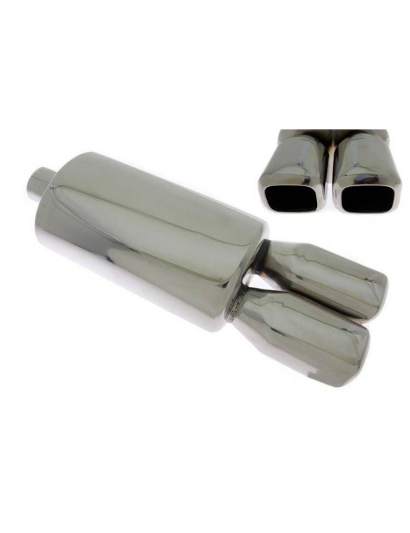 TurboWorks End Muffler 2x76x86mm, input 63.5mm